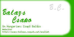 balazs csapo business card